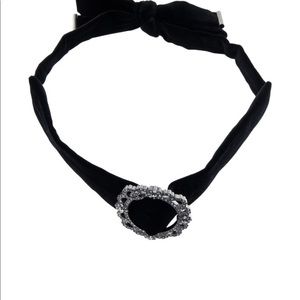 Beautiful velvet Chocker with Antique crystal .